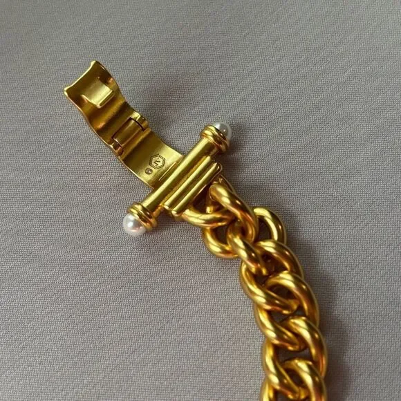 Brand New. $235 Julie Vos Dolce Demi Link Bracelet Sz Large (long) Color: gold
